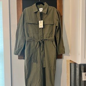 Oat New York Green Long Sleeved Jumpsuit
